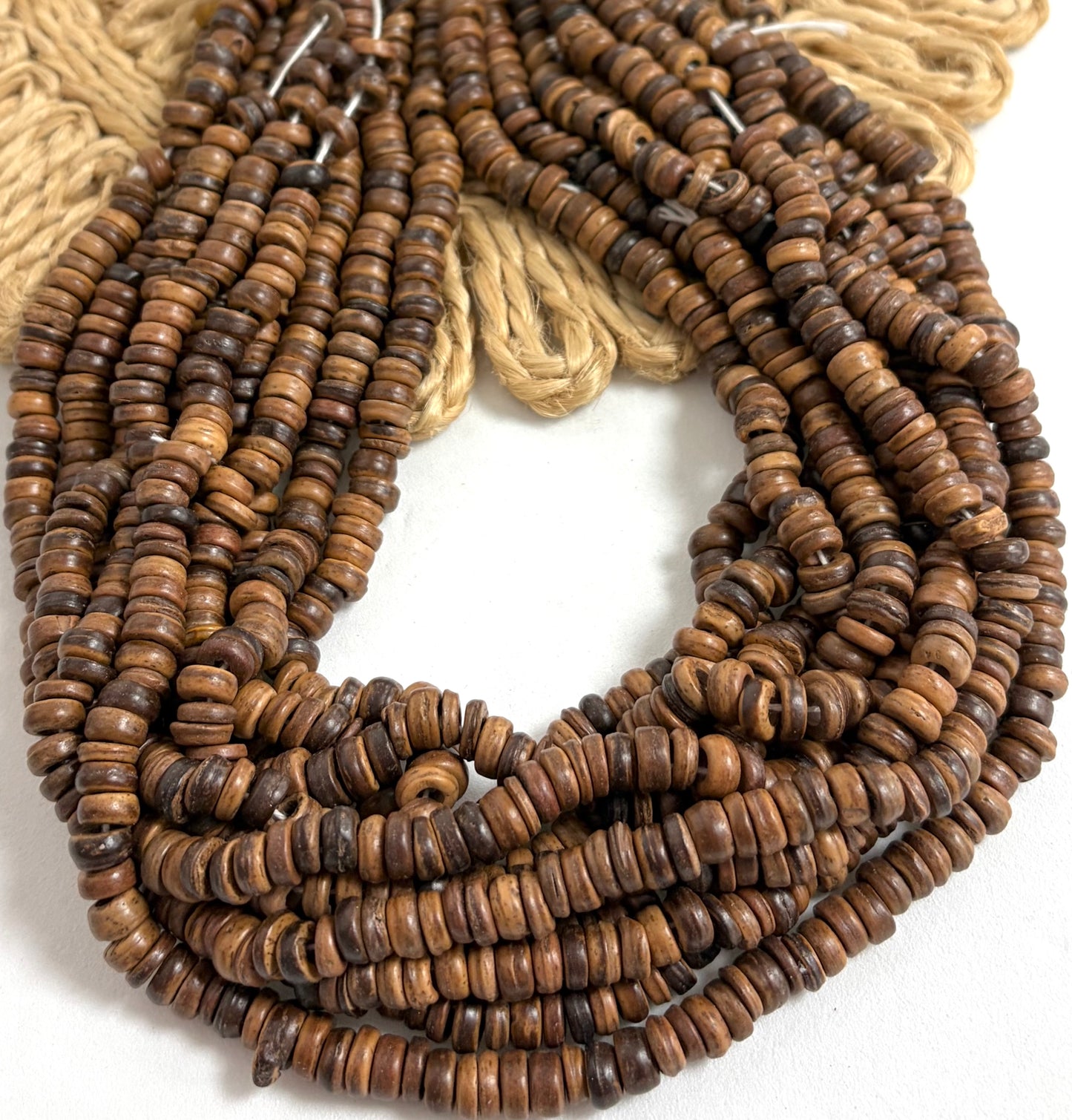 Coconut Rondel Beads