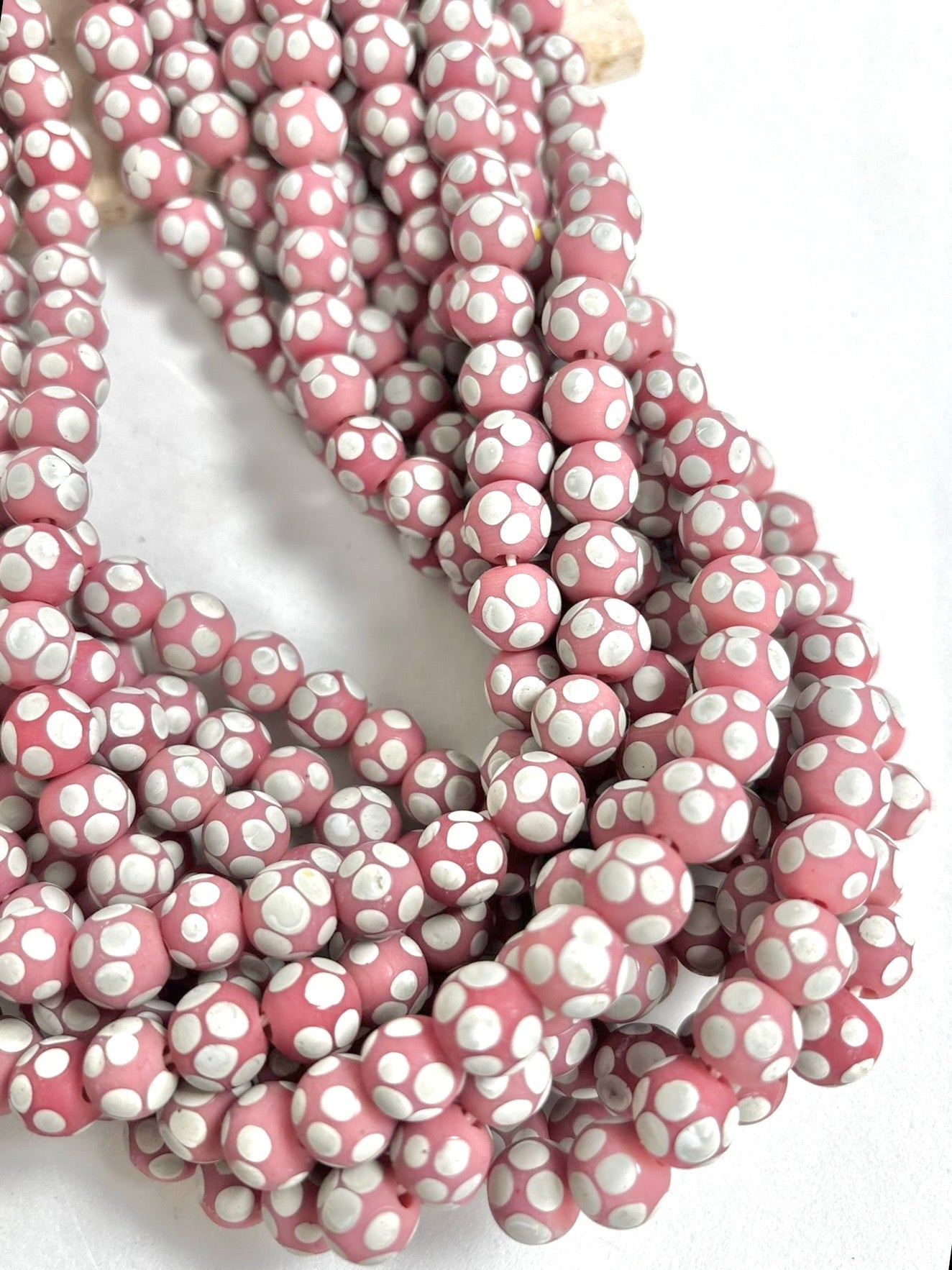 Matte Polkadot Round Lampwork