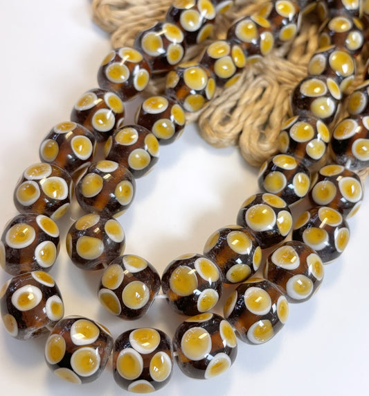 Inside Dots Round Lampwork