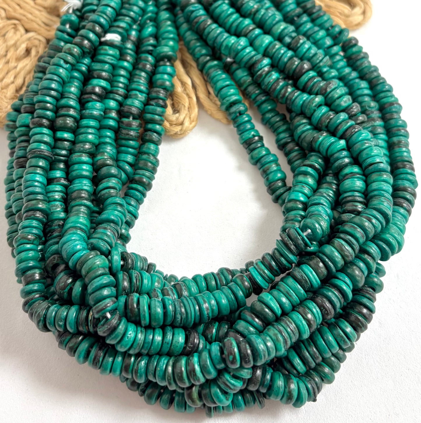 Coconut Rondel Beads