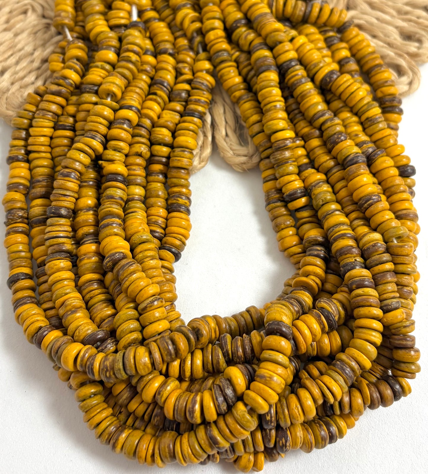 Coconut Rondel Beads