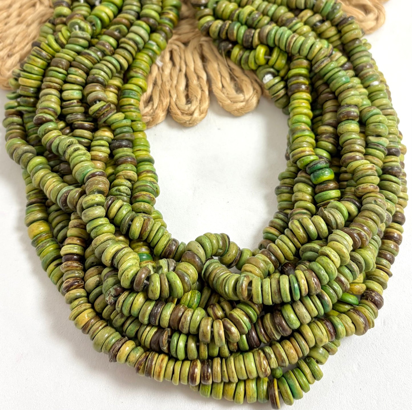 Coconut Rondel Beads