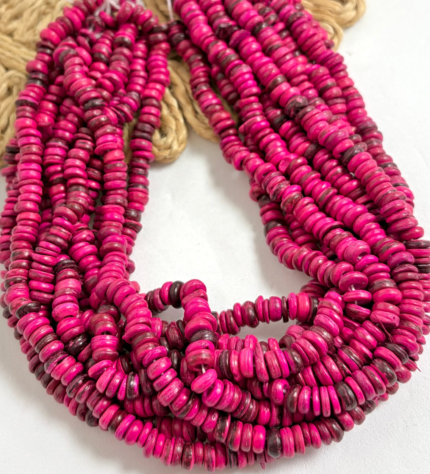Coconut Rondel Beads
