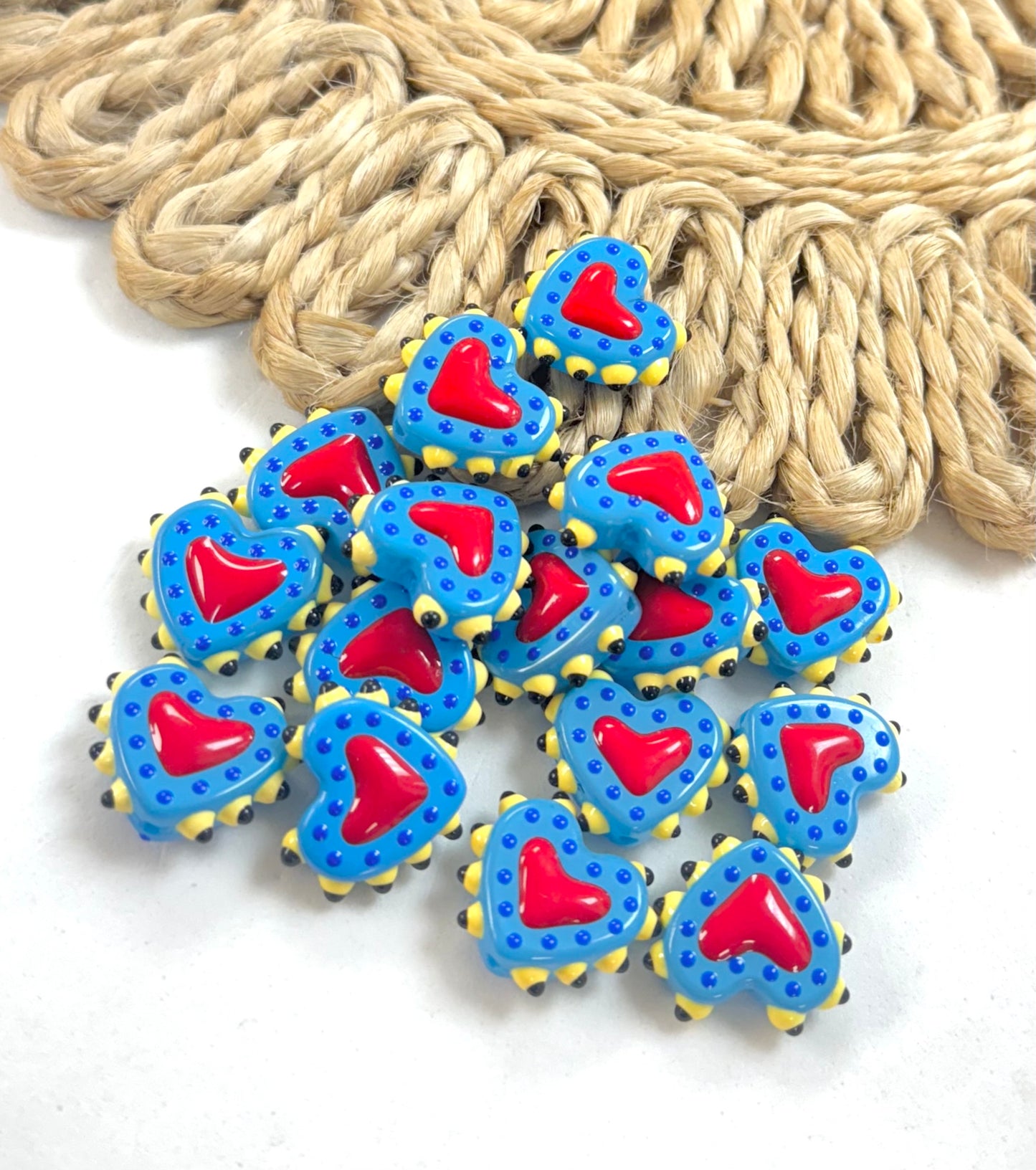 Bumpy Enamel Hearts