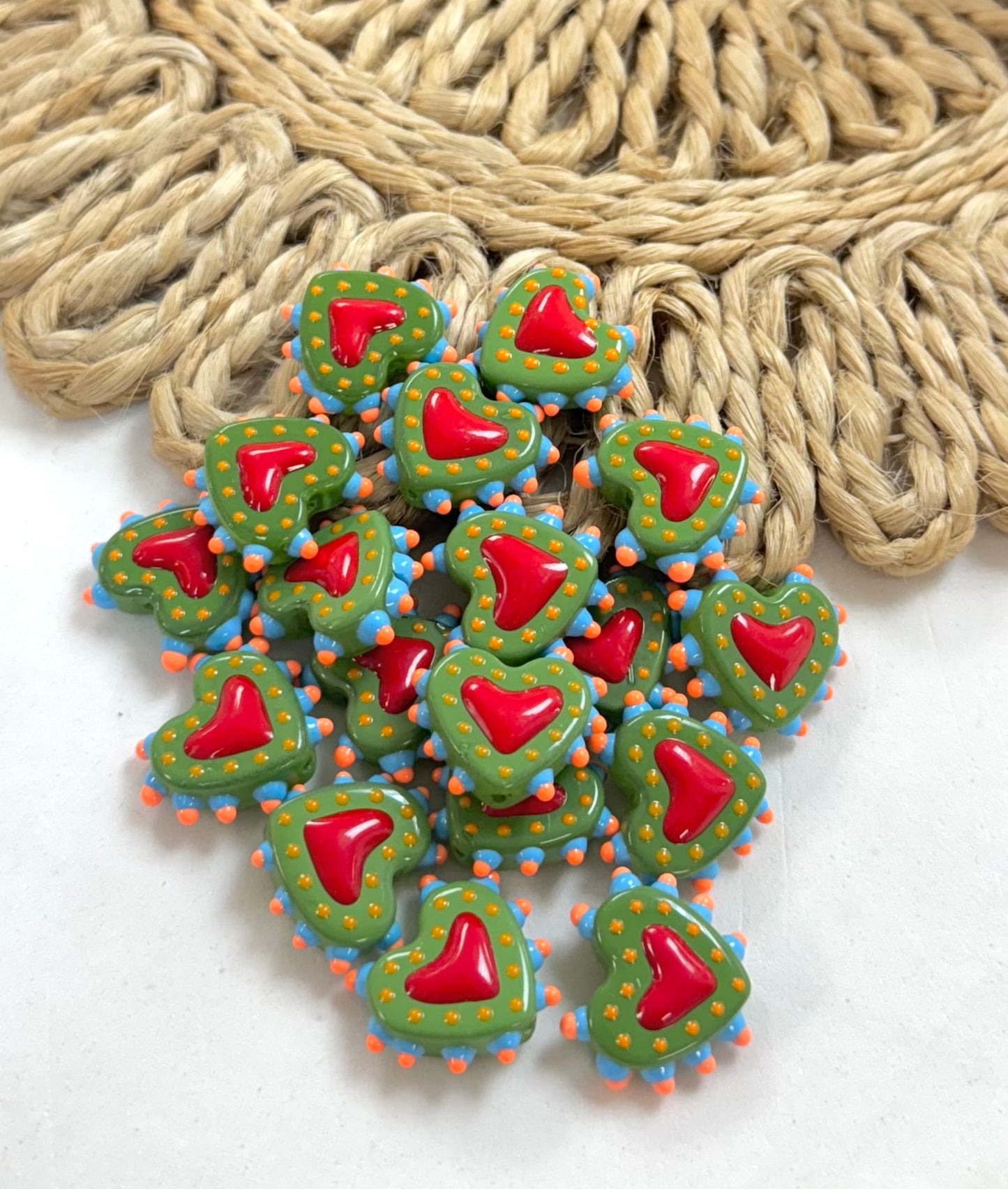 Bumpy Enamel Hearts