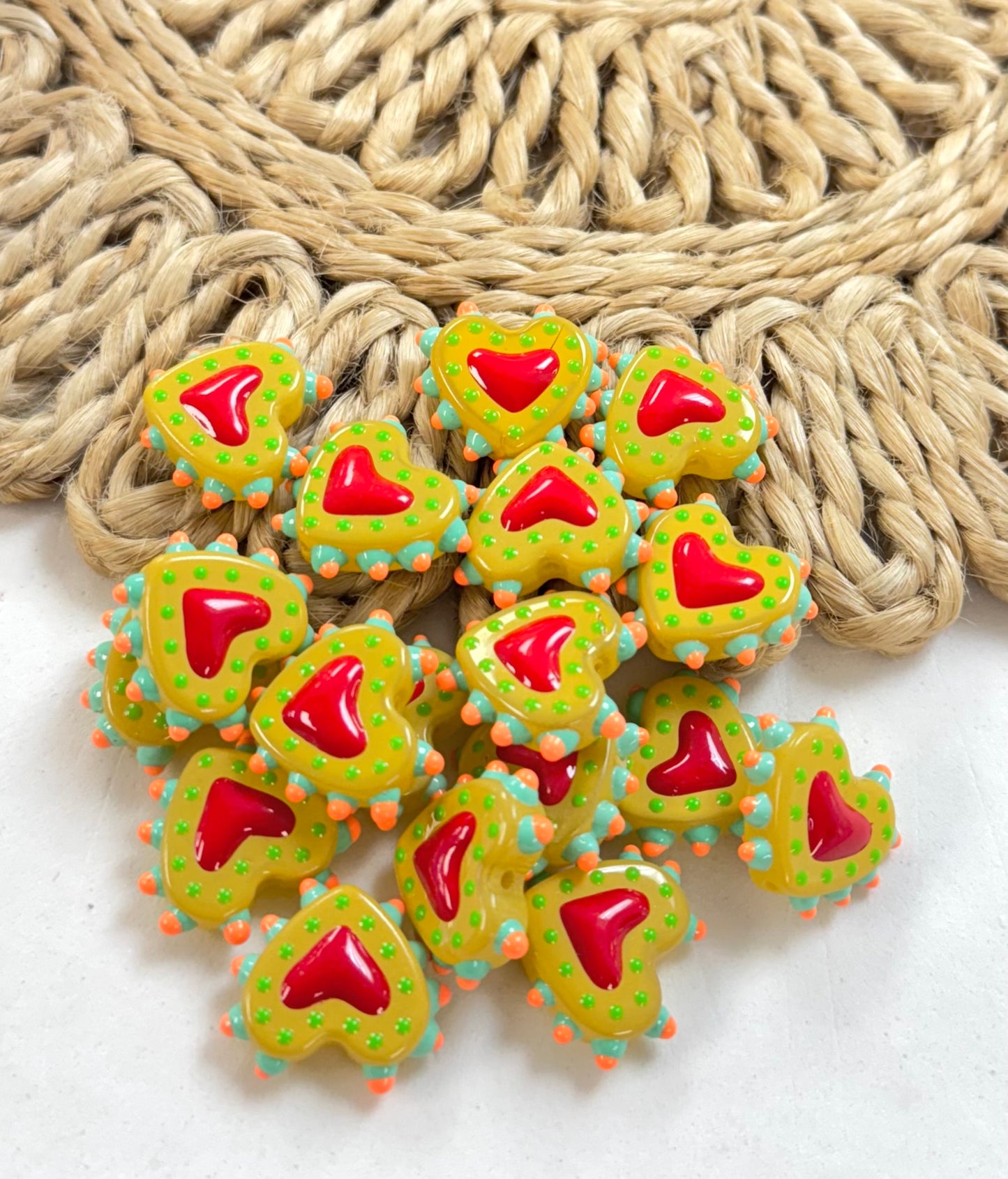 Bumpy Enamel Hearts