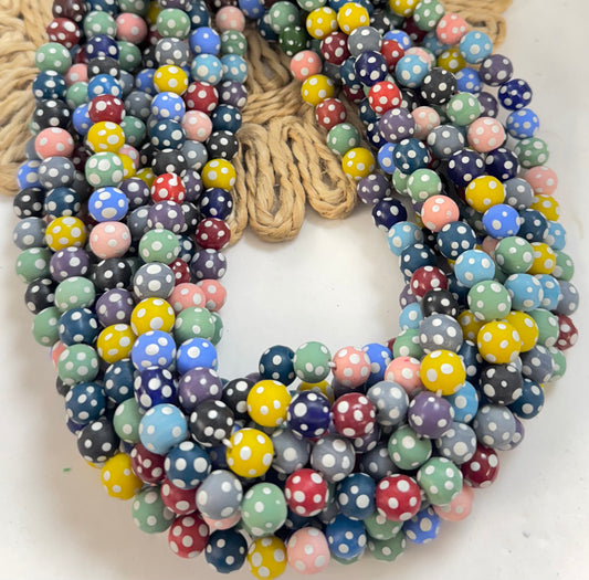 Matte Round Dots Lampwork