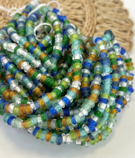 Sea Rondel Lampwork