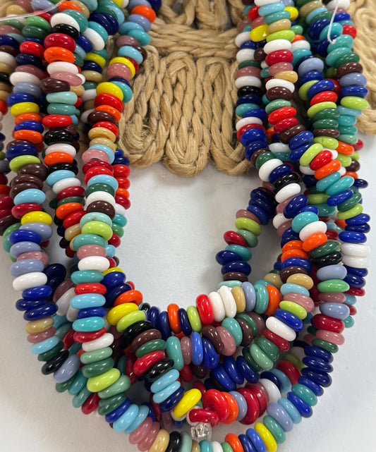 Irregular Rondel Lampwork