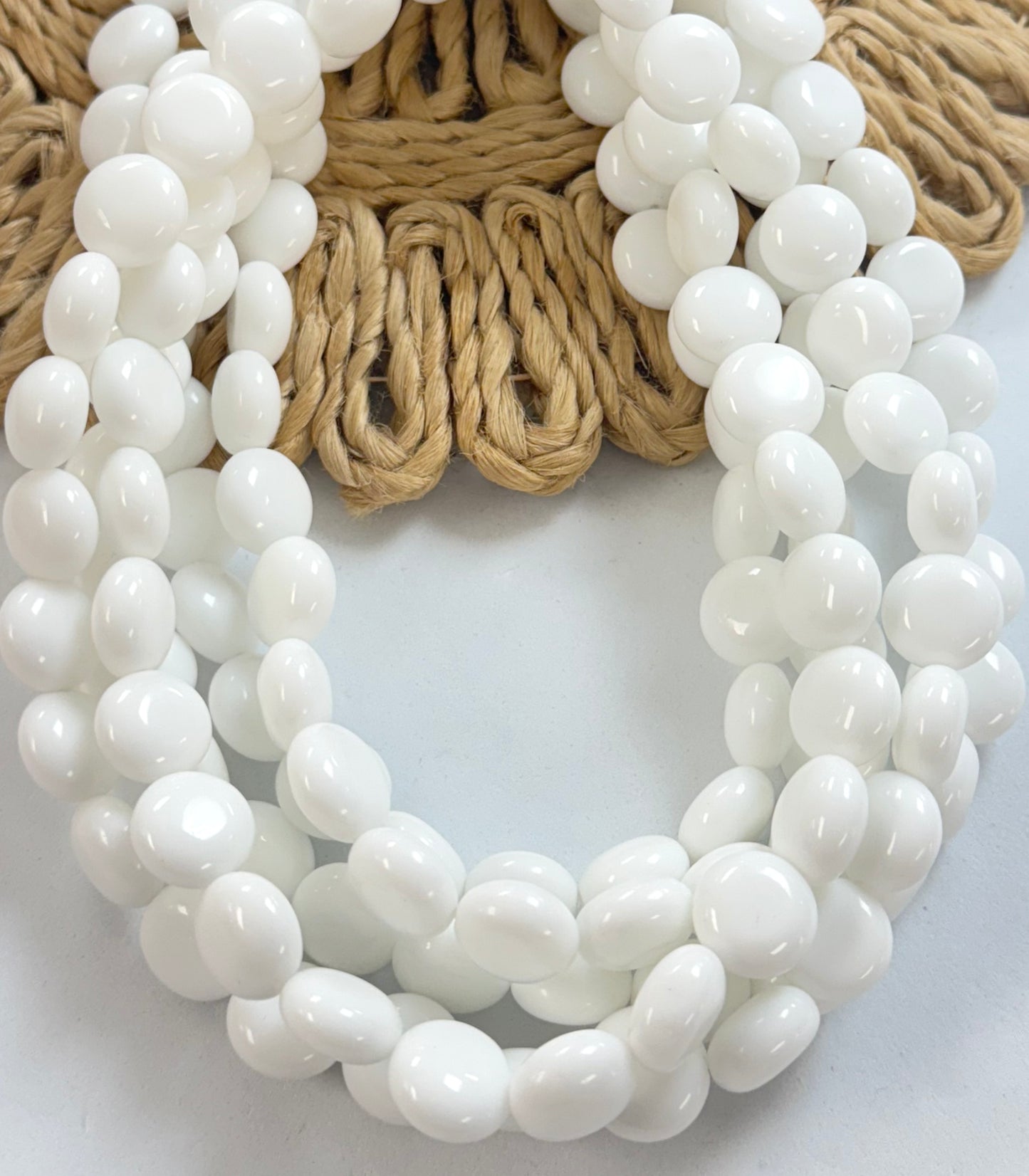 12mm White Jade Coin