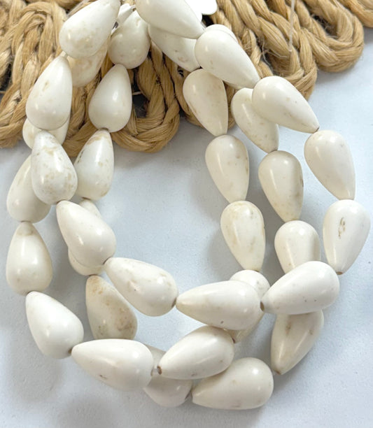 White Turquoise Stone Drops