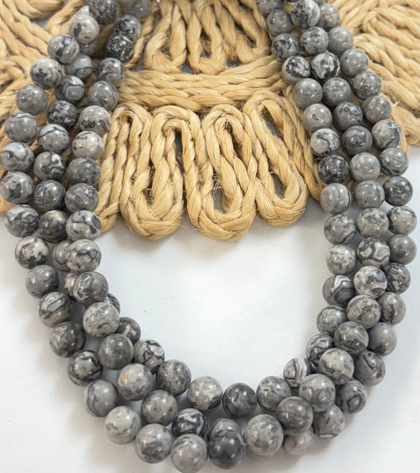 Round Grey Jasper