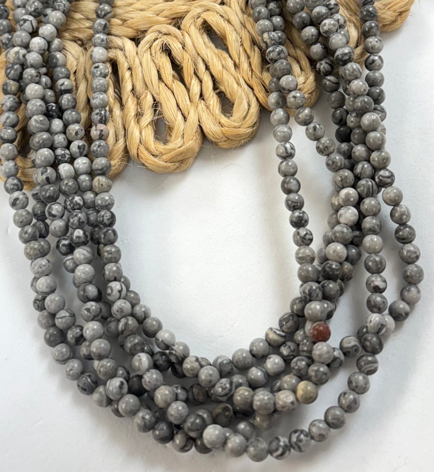 Round Grey Jasper