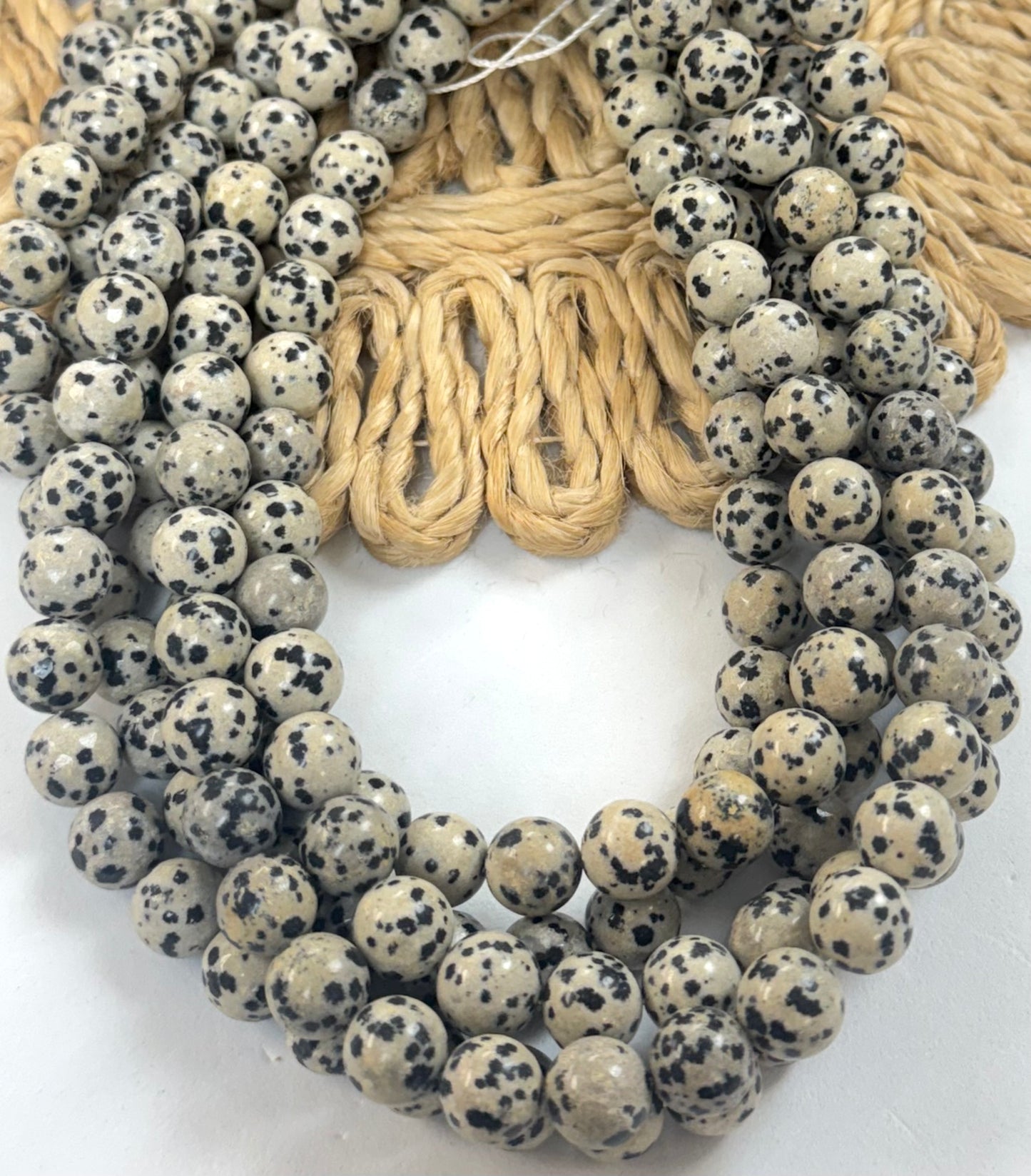 Round Faceted Jasper Dálmata