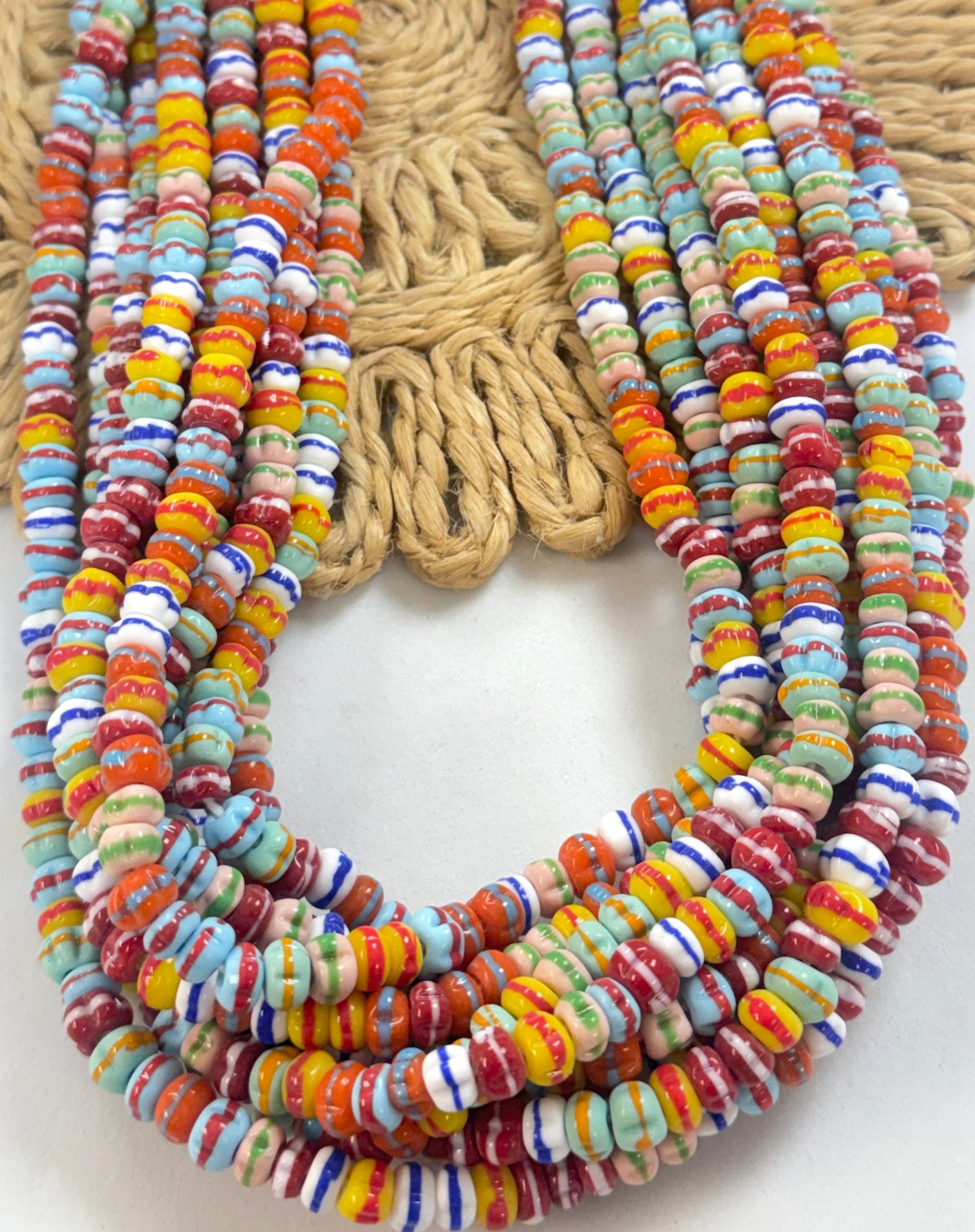 Flower Rondel Lampwork