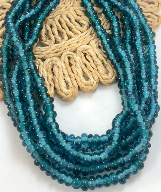 8mm Teel Rondel Glass Lampwork