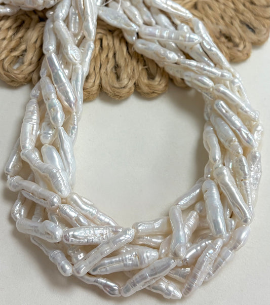 Vertical Stick White Freshwater Pearl