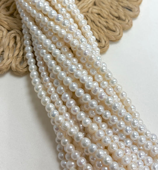 6mm Freshwater Pearls De Hueco Ancho