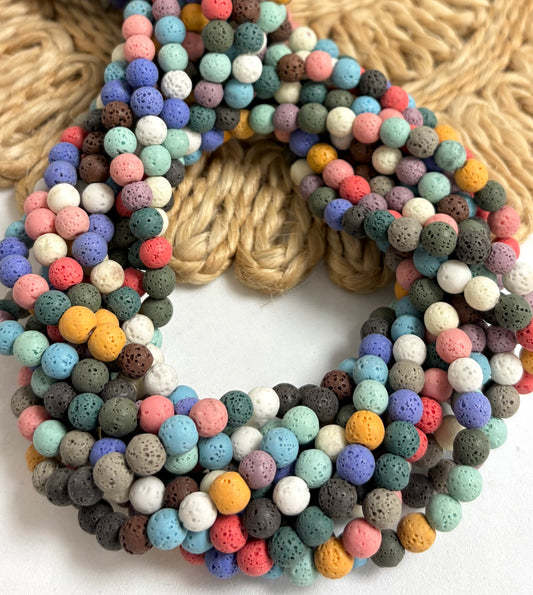 Round Lava Beads