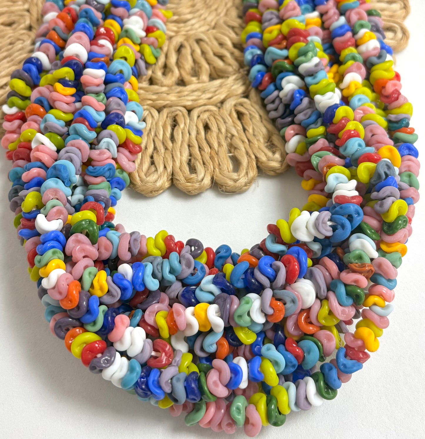 Wave Rondel Lampwork