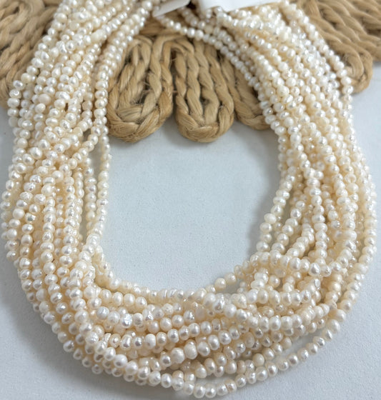 3-4mm Round Freshwater Pearls