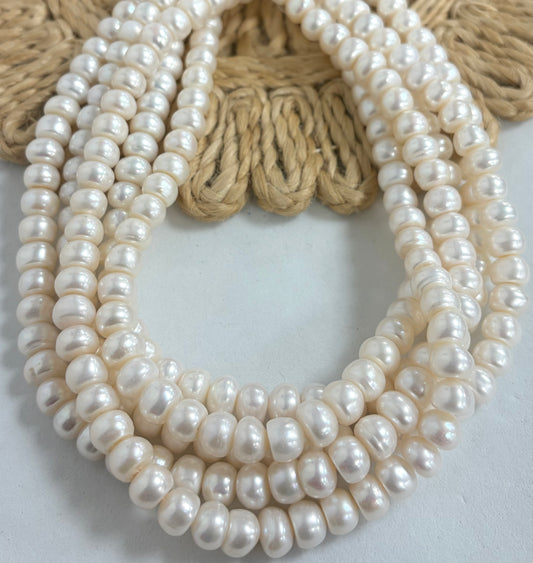 8mm Rondel Freshwater Pearls