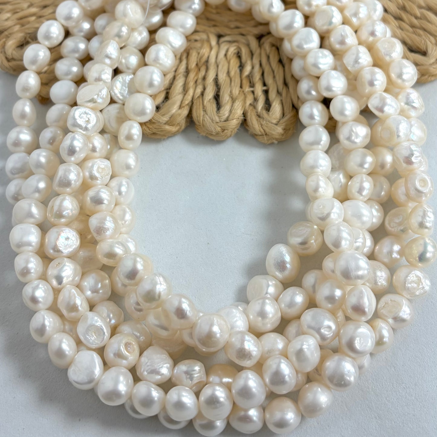10mm Irregular Round Freshwater Pearls