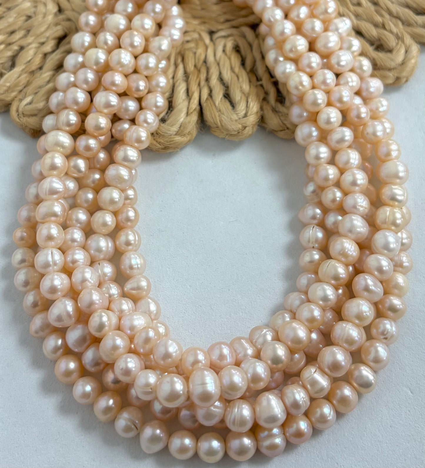 8mm Peach Round Freshwater Pearl