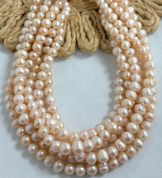8mm Peach Round Freshwater Pearl