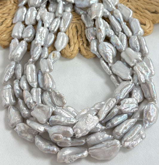 Vertical Grey Freshwater Pearls