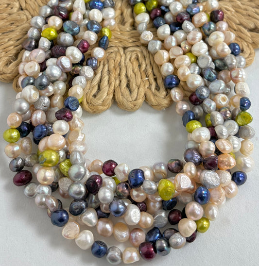 8mm Mixed Colors Assorted Freshwater Pearls