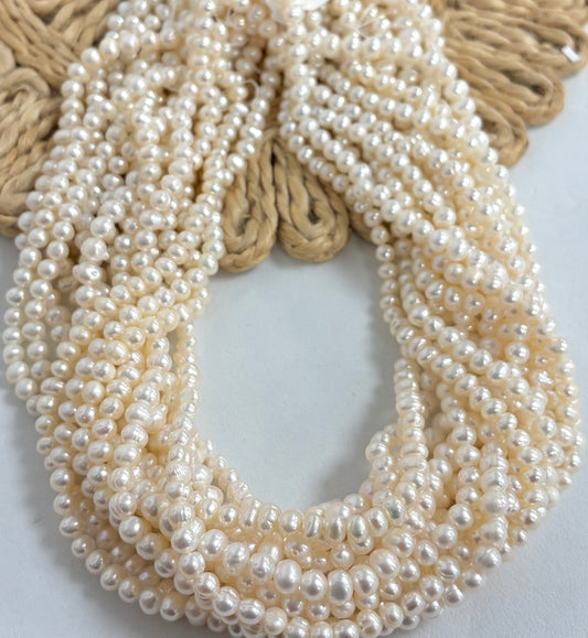 5mm White Round Freshwater Pearls