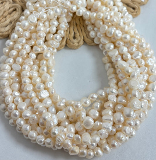 8-10mm White Irregular Freshwater Pearls
