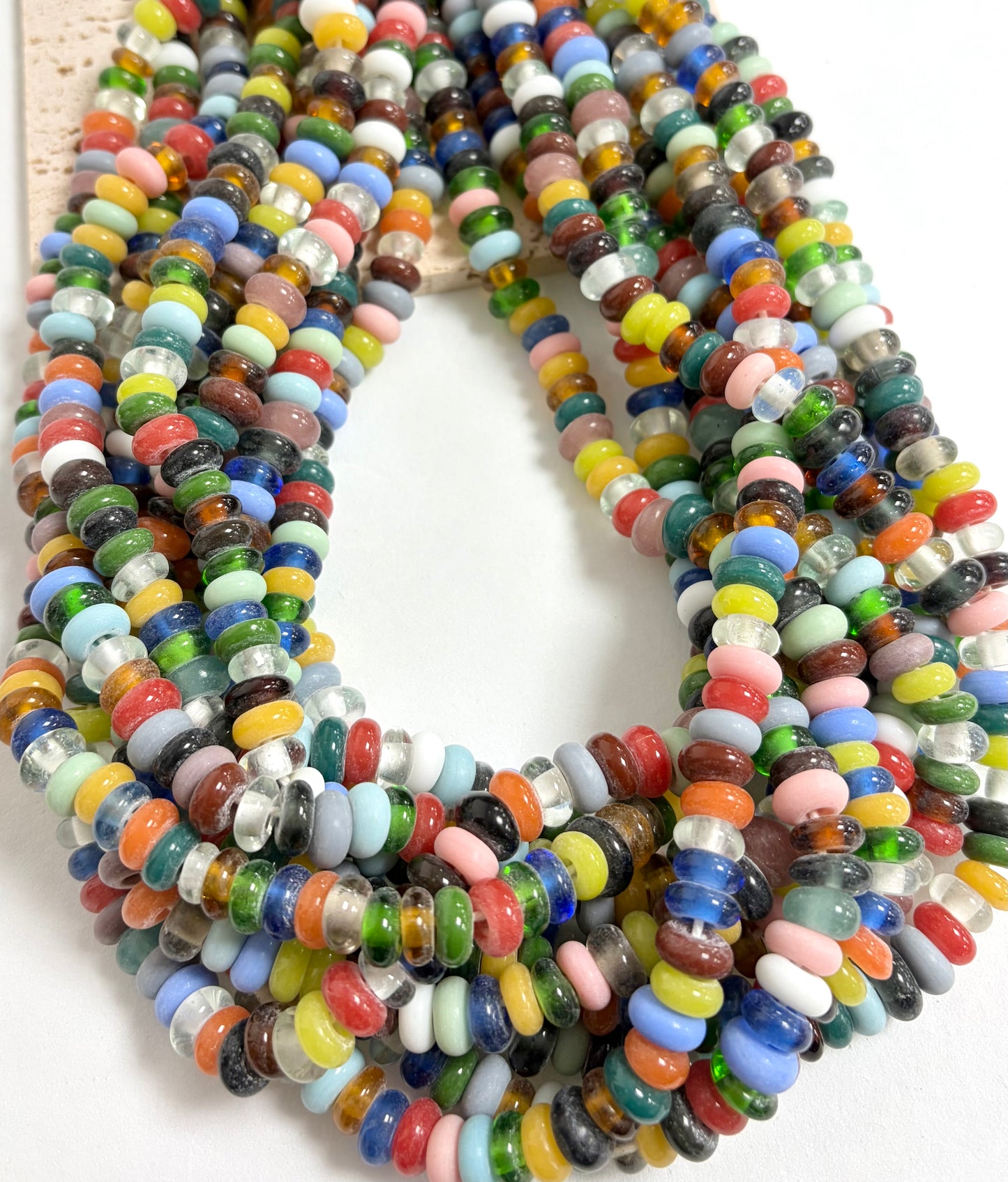 10mm Lampwork Rondel De Hueco Ancho