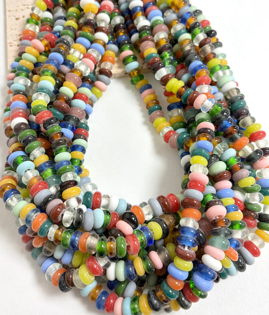 10mm Lampwork Rondel De Hueco Ancho