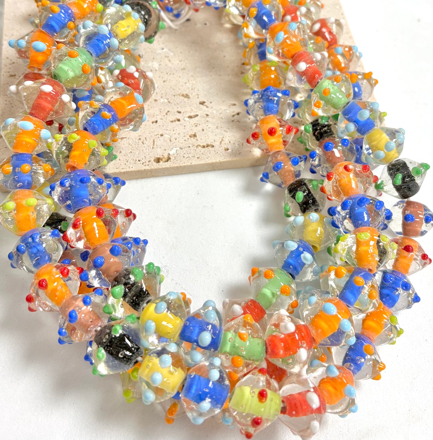 Bumpy Dots Rombo Lampwork