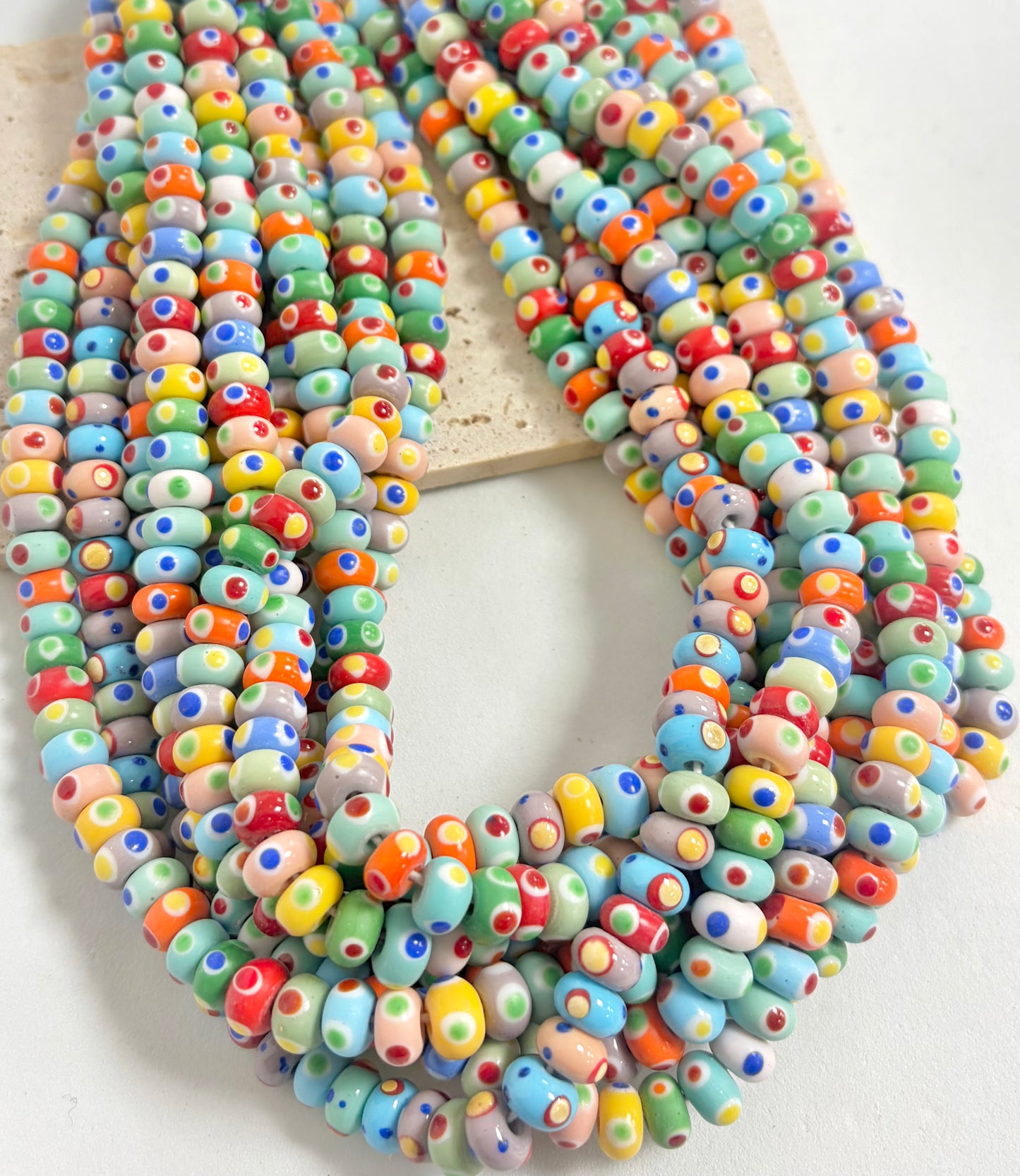 Color Polkadots Donut Lampwork