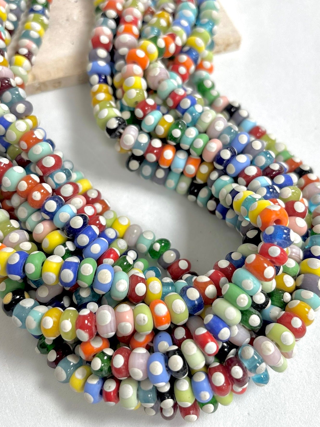 Colorful Rondel Dots Lampwork