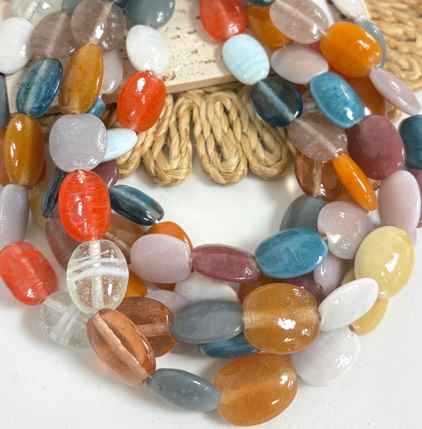 Full Color Puffy Oval Lampwork
