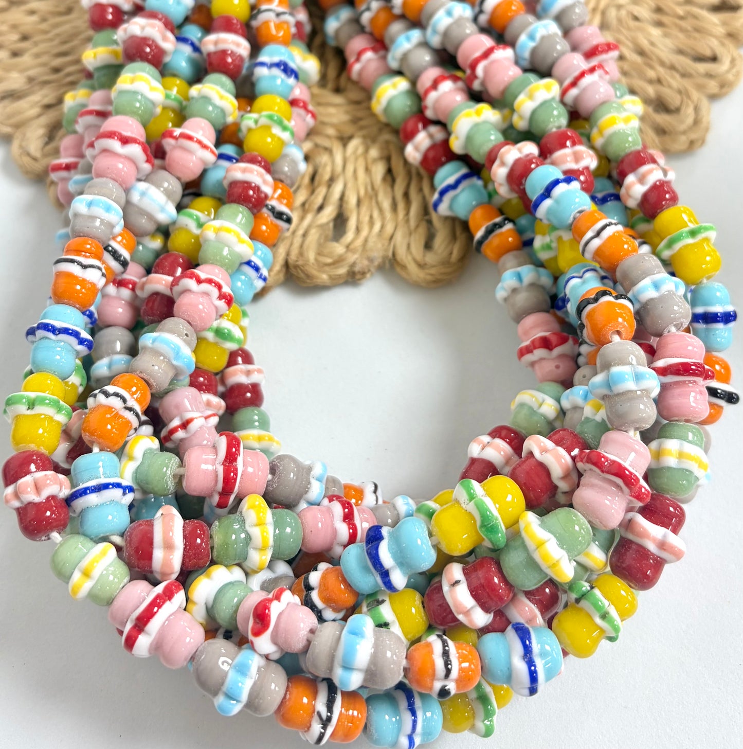 Bumpy Lines Ovals Lampwork