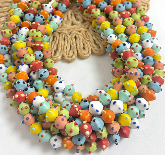 Rombo With Bumpy Dots Lampwork