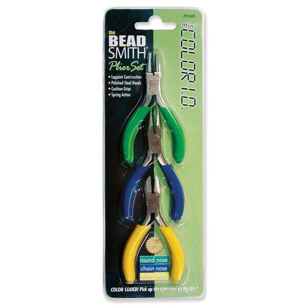 3 PIECE MINI COLOR ID PLIER SET