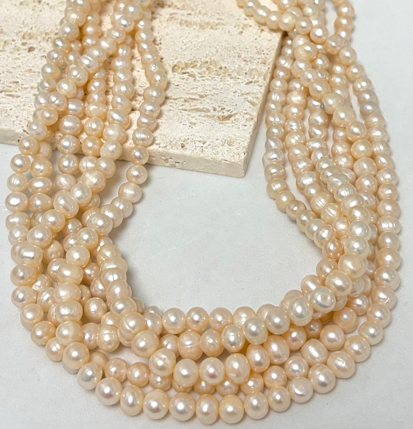 6mm Irregular Round Freshwater Pearl