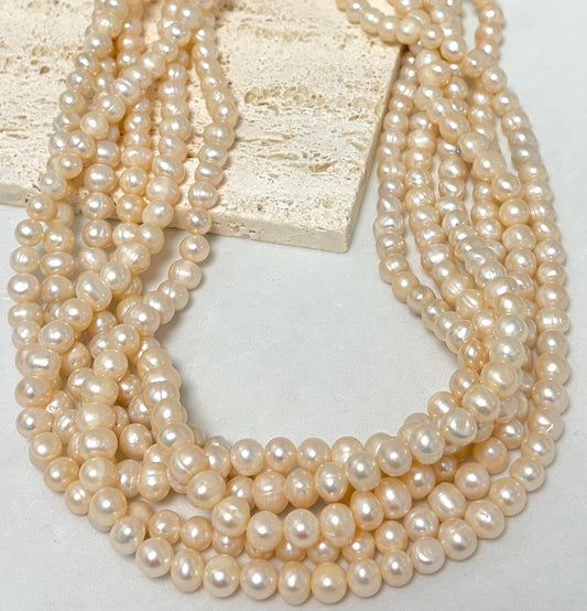 6mm Irregular Round Freshwater Pearl