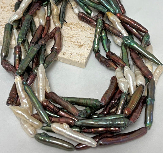 Vertical Color Stick Freshwater Pearl