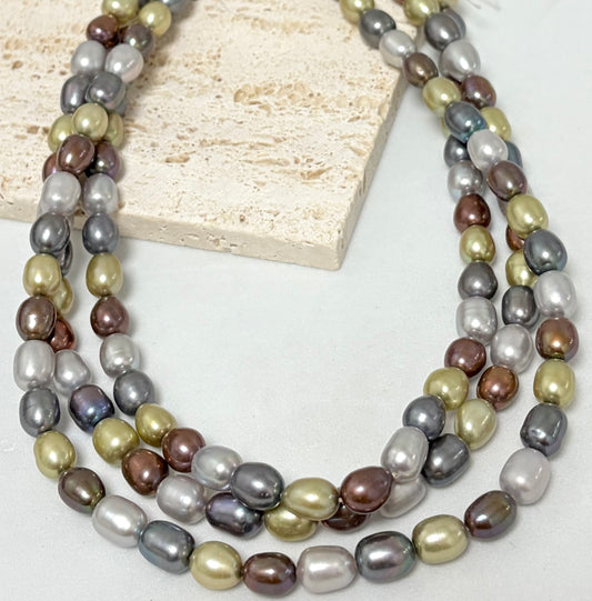 7mm Grey And Green Freshwater Pearl