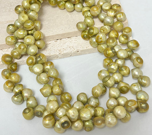 10mm Green Zigzag Freshwater Pearl