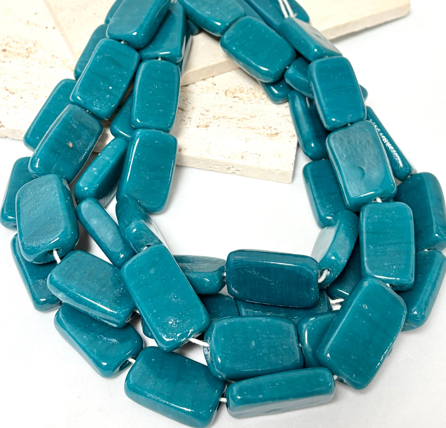 20mm Crushed Rectangular Lampwork