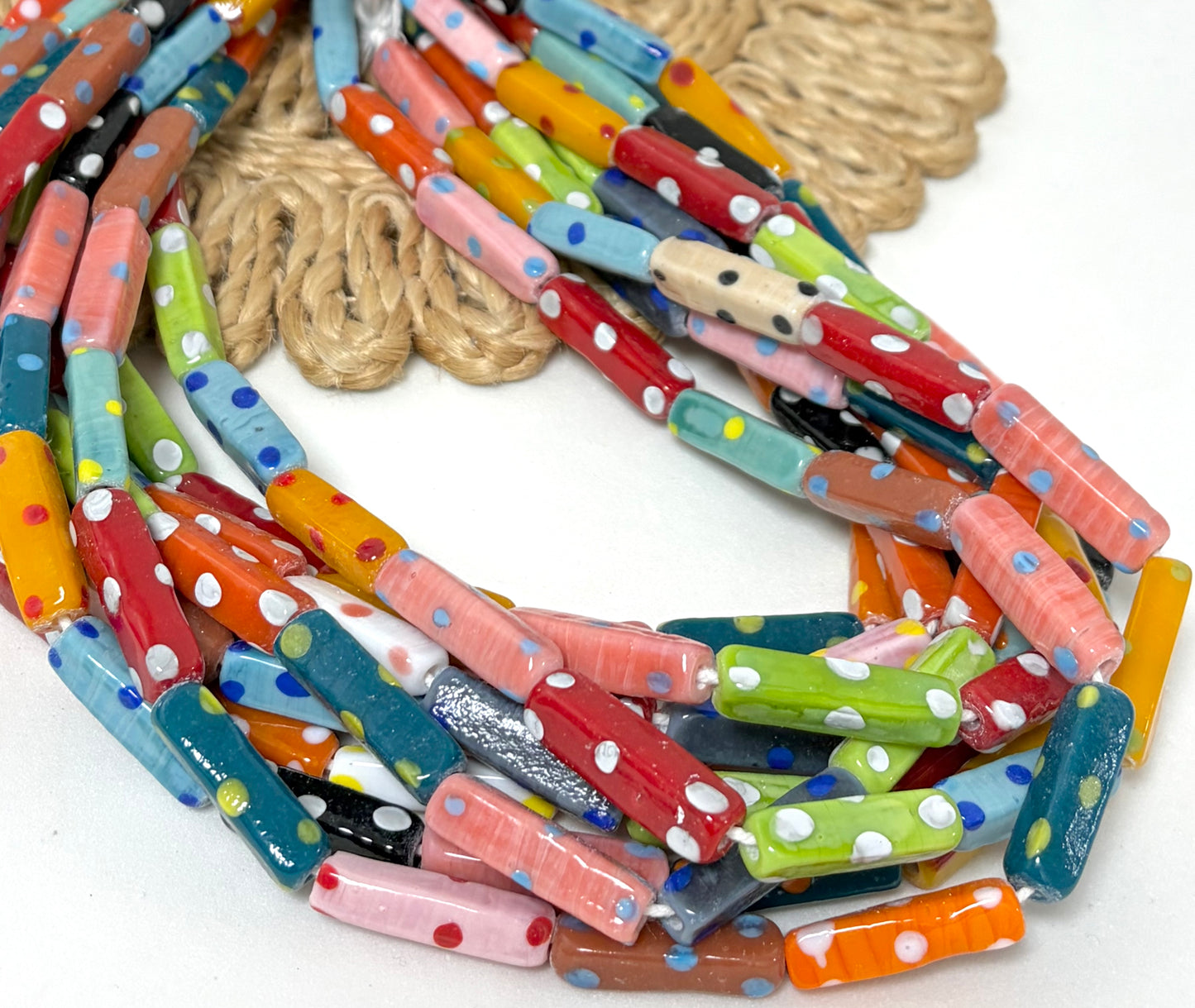 Rectangular Polkadot Lampwork
