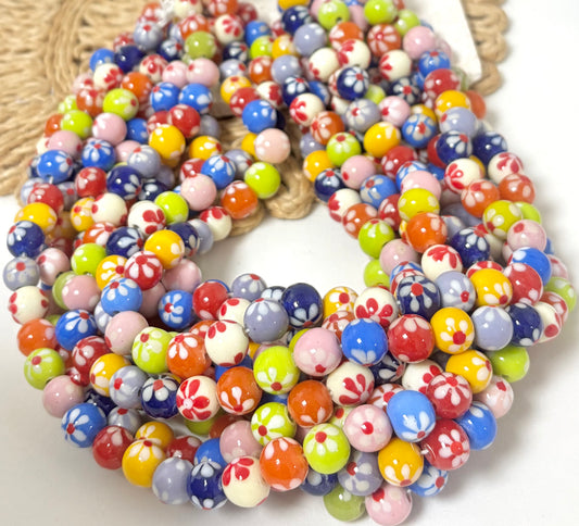 Draw Flower Round Lampwork